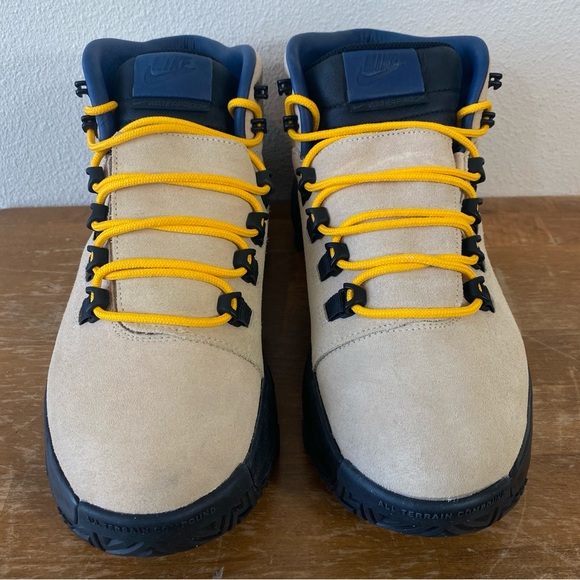 Nike Cygnal Desert Ore Beige Suede Navy Black Waterproof FV4332 201 - Size 10 - Picture 12 of 15